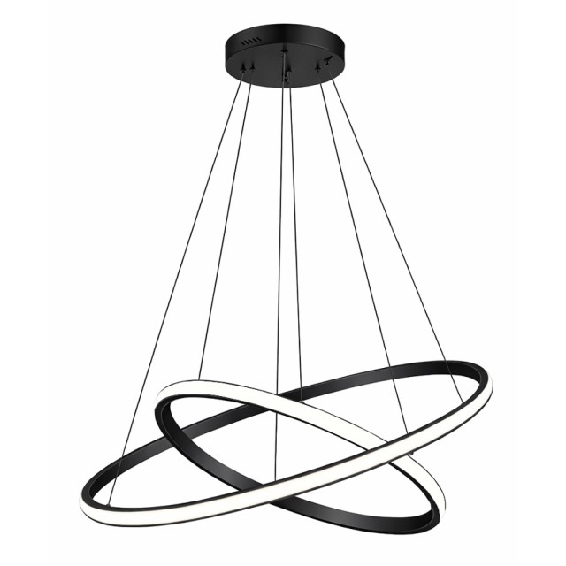 POWERTECH LED φωτιστικό οροφής PT-1525, 25W, 4000K, Φ40x120cm, μαύρο