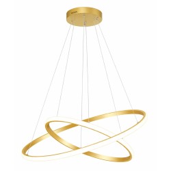 POWERTECH LED φωτιστικό οροφής PT-1526, 25W, 4000K, Φ40x120cm, χρυσό