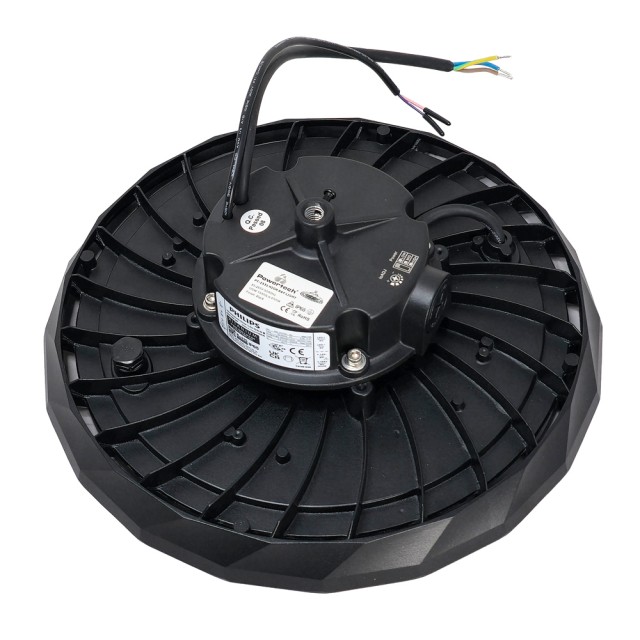 POWERTECH LED φωτιστικό καμπάνα PT-1531, 100W, 6500K, Φ30x11cm, IP65, μαύρο