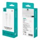 USAMS καλώδιο Lightning σε USB SJ762, 2.4A 12W, 480Mbps, 1m, λευκό