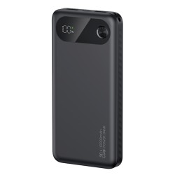 USAMS power bank CD249 με οθόνη, 3x θύρες εξόδου, 10000mAh, PD20W, μαύρο