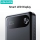 USAMS power bank CD249 με οθόνη, 3x θύρες εξόδου, 10000mAh, PD20W, λευκό