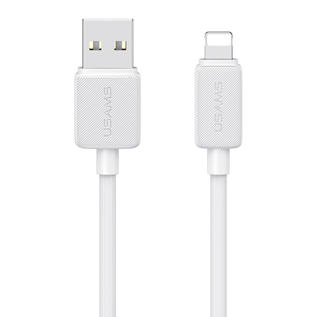 USAMS καλώδιο Lightning σε USB US-SJ694, 2.4A, 480Mbps, 2m, λευκό