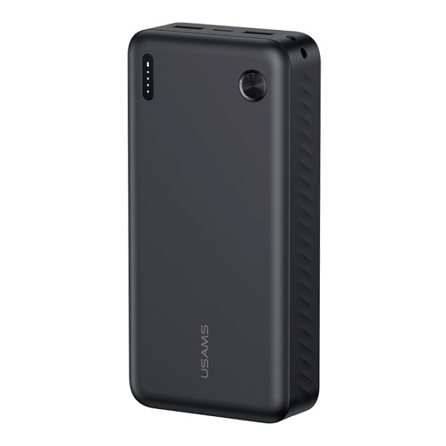 USAMS power bank CD254, 2x θύρες εξόδου, 20000mAh, 10W, μαύρο