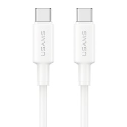 USAMS καλώδιο USB-C SJ763, 60W, 480Mbps, 1m, λευκό