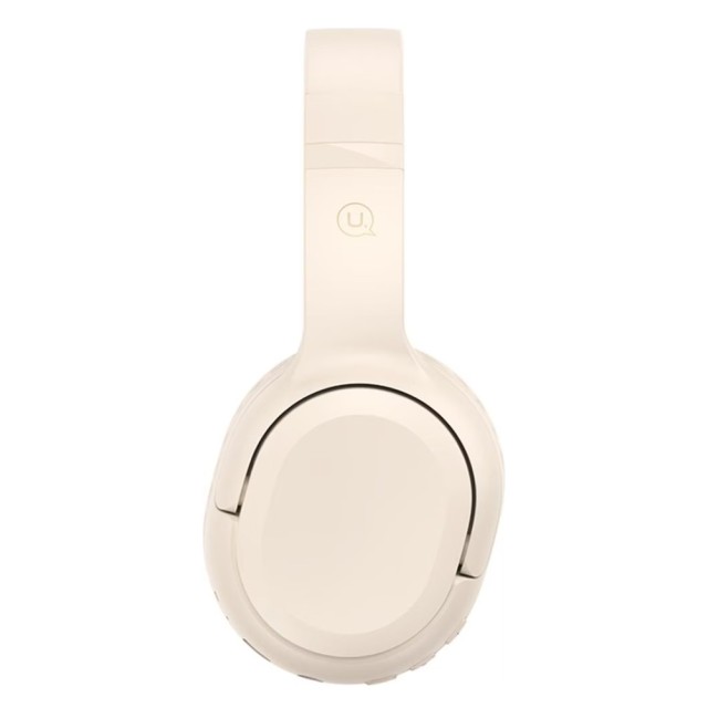 USAMS headphones YG23, ασύρματα & ενσύρματα, Φ40mm, 300mAh, μπεζ