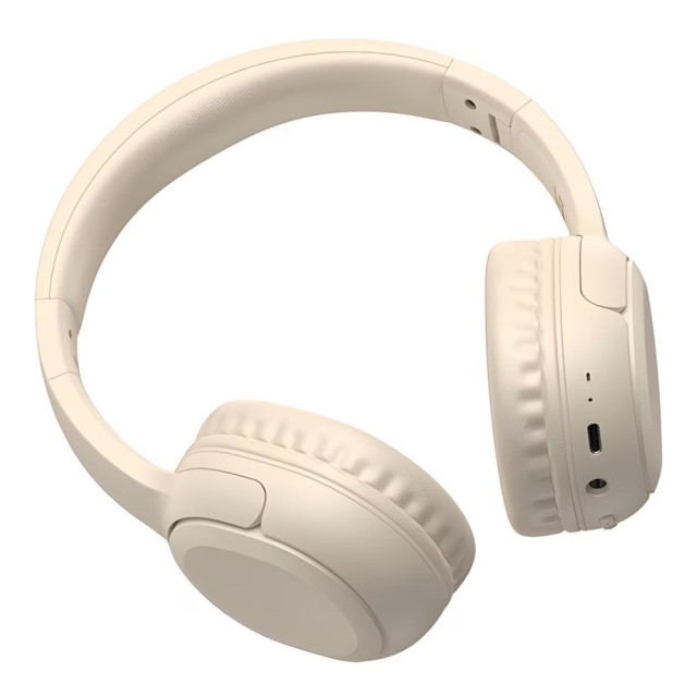 USAMS headphones YG23, ασύρματα & ενσύρματα, Φ40mm, 300mAh, μπεζ