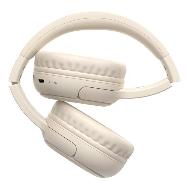 USAMS headphones YG23, ασύρματα & ενσύρματα, Φ40mm, 300mAh, μπεζ