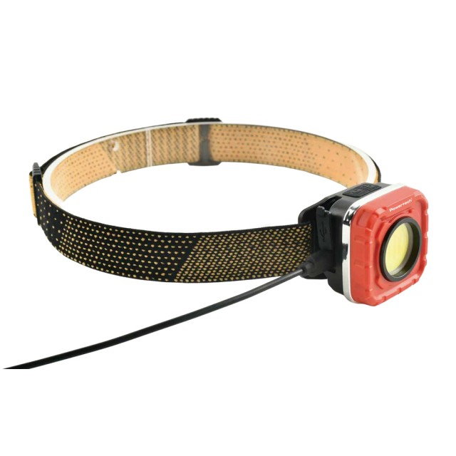 POWERTECH LED φακός κεφαλής PT-1548, 4 σε 1, επαναφορτιζόμενος, 950lm, IP64, κόκκινος