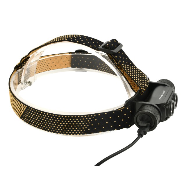 POWERTECH LED φακός κεφαλής PT-1549, επαναφορτιζόμενος, 1000lm, IP44, μαύρος