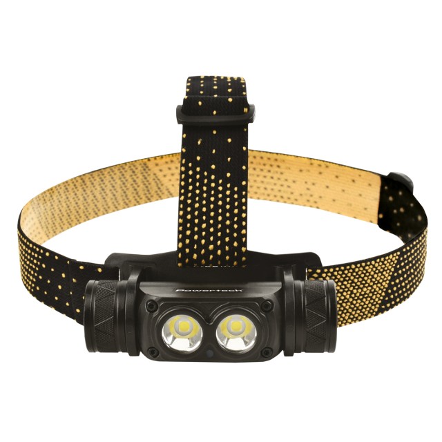 POWERTECH LED φακός κεφαλής PT-1549, επαναφορτιζόμενος, 1000lm, IP44, μαύρος