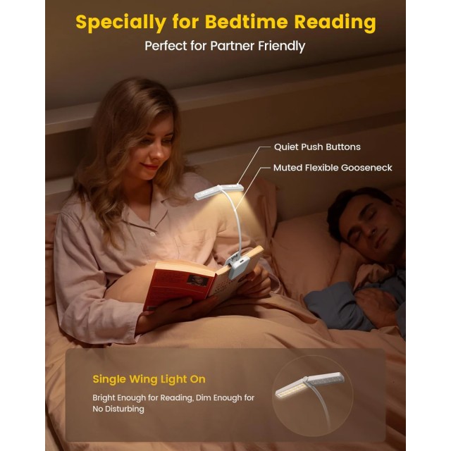 GLOCUSENT LED φακός διαβάσματος GLCSNTA2902, επαναφορτιζόμενος, έως 63lm, λευκός