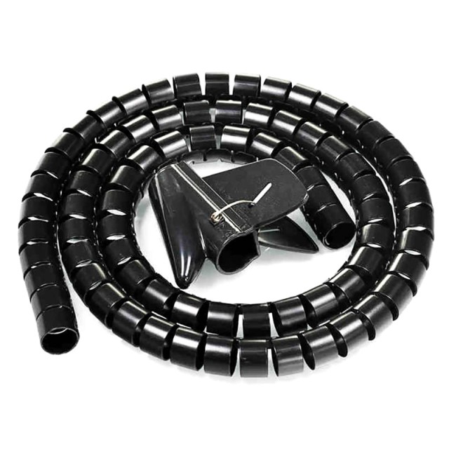 POWERTECH δεματικό καλωδίων TIES-083, πλαστικό, Φ20mm, 2m, μαύρο