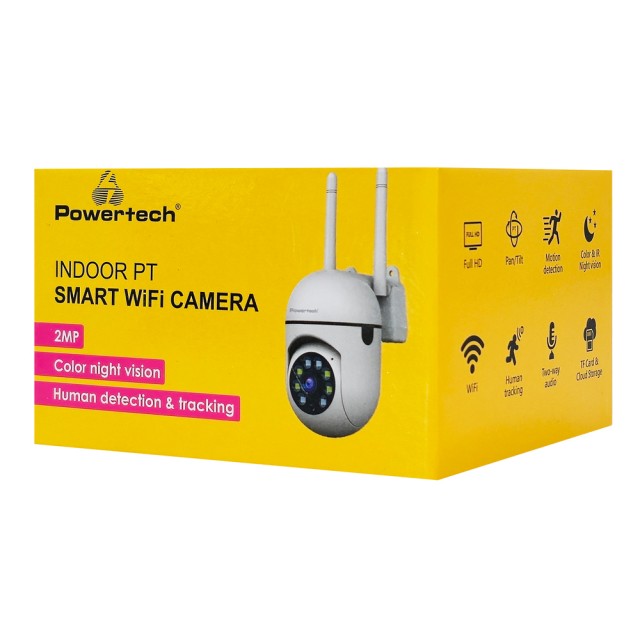 POWERTECH smart κάμερα PT-1546, 2MP, WiFi, PTZ, SD