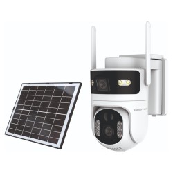 POWERTECH smart ηλιακή κάμερα PT-1547, dual lens, 4MP, 4G, PTZ, SD, IP65