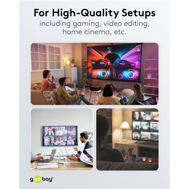 GOOBAY καλώδιο USB-C 74198, USB4, 100W, 20Gbps, 4K/60Hz, 3m, μαύρο