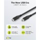 GOOBAY καλώδιο USB-C 74198, USB4, 100W, 20Gbps, 4K/60Hz, 3m, μαύρο