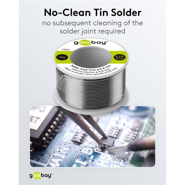 GOOBAY σύρμα συγκόλλησης 77422, Φ0.8mm, lead free, 50g