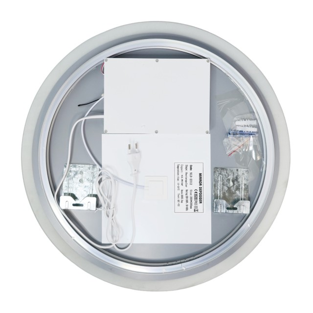 BRUNO καθρέφτης μπάνιου LED BRN-0275, στρόγγυλος, 24W, Φ50cm, IP67