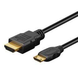 GOOBAY καλώδιο mini HDMI σε HDMI 74081 με Ethernet, 4K/60Hz, 18 Gbps, 1m, μαύρο