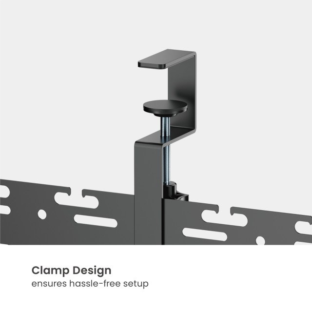 BRATECK cable management γραφείου CC11-20-1, μεταλλικό, 384x63x307mm, μαύρο