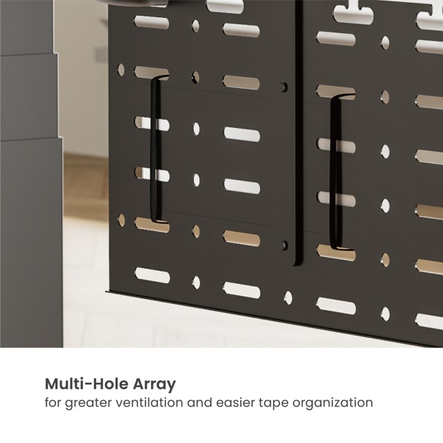 BRATECK cable management γραφείου CC11-20-1, μεταλλικό, 384x63x307mm, μαύρο