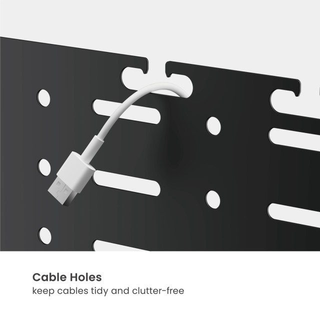 BRATECK cable management γραφείου CC11-20-1, μεταλλικό, 384x63x307mm, μαύρο