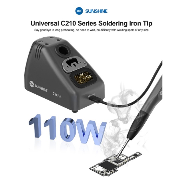 SUNSHINE σταθμός κόλλησης 210 Pro με κολλητήρι, 110W, 100~450 °C