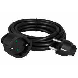 POWERTECH μπαλαντέζα ρεύματος PT-1561, 1x schuko, 16A, 3m, μαύρη