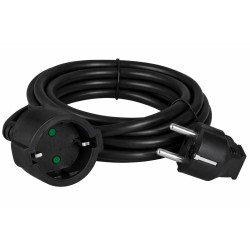 POWERTECH μπαλαντέζα ρεύματος PT-1562, 1x schuko, 16A, 5m, μαύρη