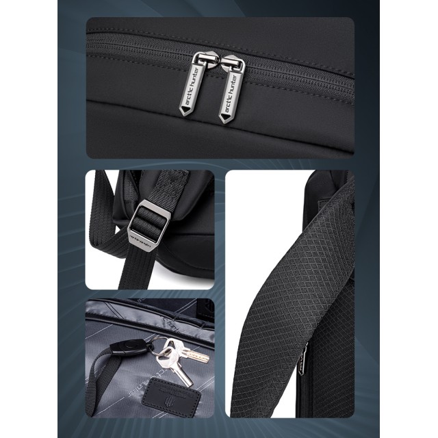 ARCTIC HUNTER τσάντα πλάτης B00811 με θήκη laptop 15.6", 16.5L, μαύρη