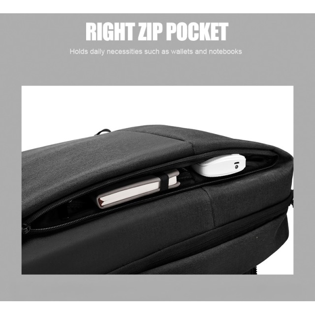 ARCTIC HUNTER τσάντα πλάτης 1701L με θήκη laptop 15.6", USB, 17L, μαύρη