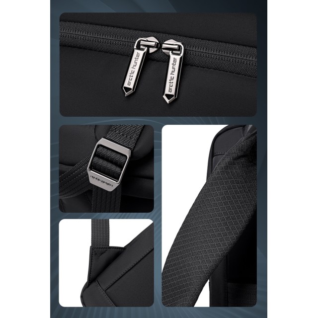 ARCTIC HUNTER τσάντα πλάτης B00808 με θήκη laptop 15.6", 19.5L, μαύρη