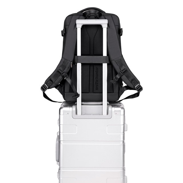ARCTIC HUNTER τσάντα πλάτης B00866 με θήκη laptop 15.6", αεροστεγής θήκη, 35.5L/49.5L, μαύρη