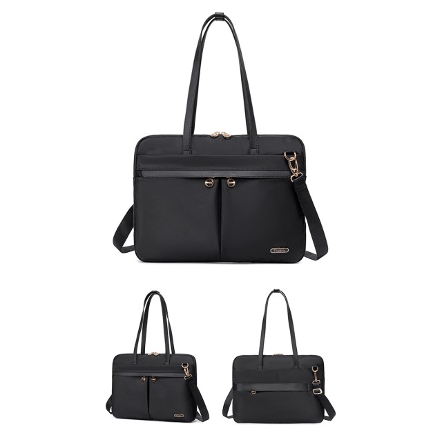 CHANTRIA γυναικεία τσάντα ώμου CB00773 για laptop 15.6", 4L, μαύρη