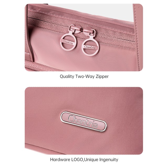 CHANTRIA γυναικεία τσάντα ώμου CB00773 για laptop 15.6", 4L, μαύρη