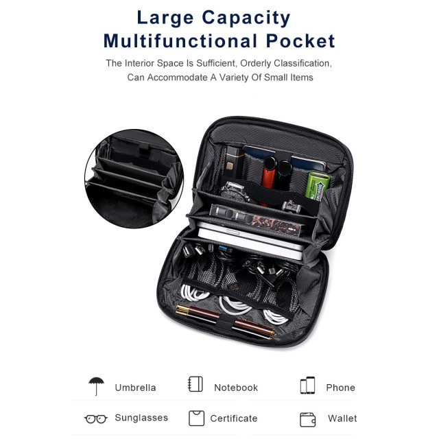 ARCTIC HUNTER τσάντα χειρός K00613, 2.7L, μαύρη