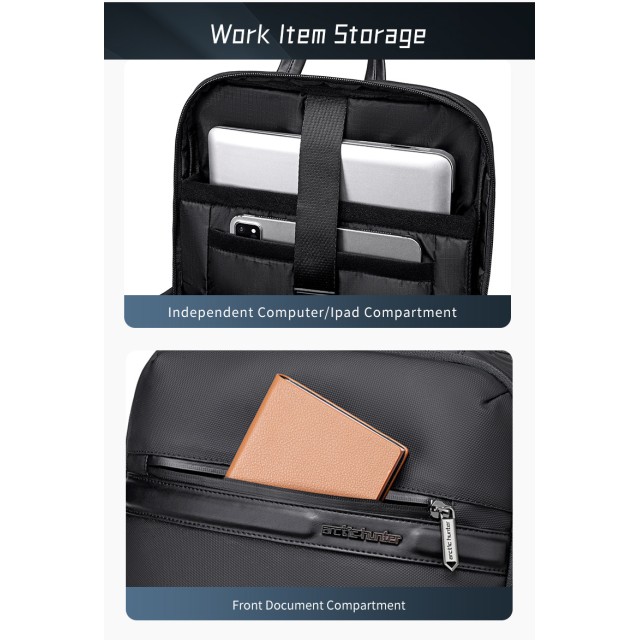 ARCTIC HUNTER τσάντα πλάτης B00872 με θήκη laptop 15.6", 14.5L, χακί