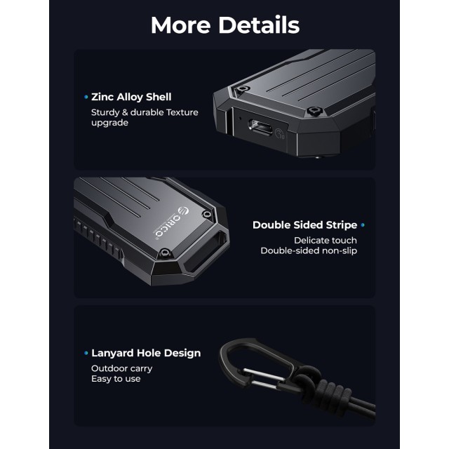 ORICO θήκη για M.2 NVME/NGFF SSD OXS2C3-G2, 10Gbps, γκρι
