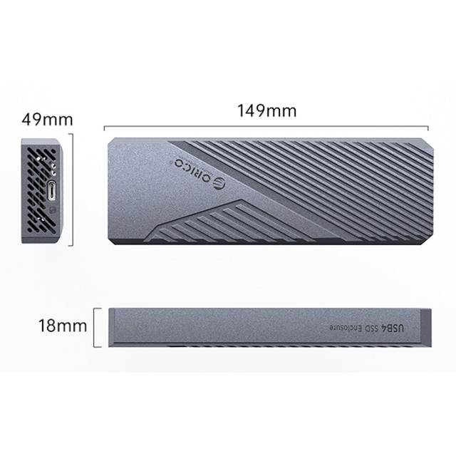 ORICO θήκη για M.2 NVME SSD CNM2-G20, 20Gbps, γκρι