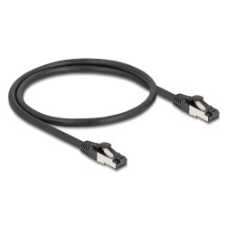 DELOCK καλώδιο δικτύου 80570, CAT 8.1 S/FTP, copper, 2000MHz, 0.50m, μαύρο