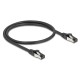 DELOCK καλώδιο δικτύου 80570, CAT 8.1 S/FTP, copper, 2000MHz, 0.50m, μαύρο
