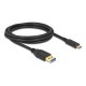 DELOCK καλώδιο USB-C σε USB 84004, 10Gbps, 2m, μαύρο