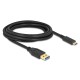 DELOCK καλώδιο USB-C σε USB 84006, 10Gbps, 3m, μαύρο