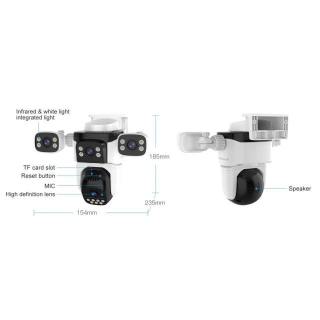 VSTARCAM smart κάμερα CS621FR, four-lens, 2MP, WiFi, SD, PTZ, IP66