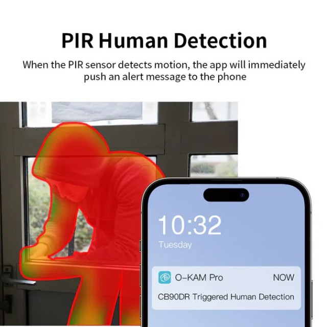 VSTARCAM smart κάμερα CB90DR, 2MP, dual lens, WiFi, PTZ, SD, 5200mAh backup battery