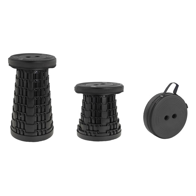 HOME USE πτυσσόμενο καρεκλάκι HUH-0262 με μαξιλάρι, αντοχή έως 250kg, 25.5x45.5cm, μαύρο