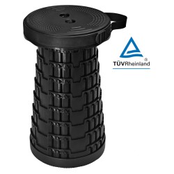 HOME USE πτυσσόμενο καρεκλάκι HUH-0262 με μαξιλάρι, αντοχή έως 250kg, 25.5x45.5cm, μαύρο