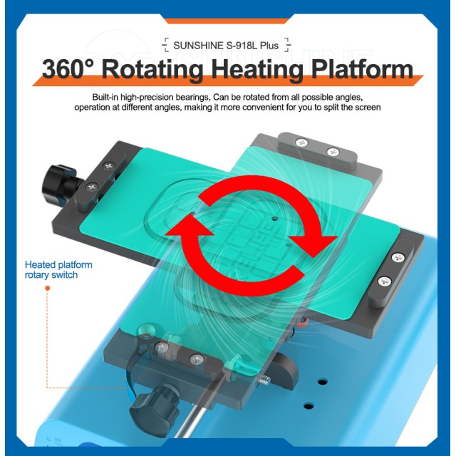 SUNSHINE διαχωριστής LCD οθόνης S-918L Plus για επισκευές κινητών, 400W
