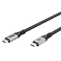 GOOBAY καλώδιο USB-C 74776, USB4, 240W, 80Gbps, 16K/60Hz, 1.5m, μαύρο